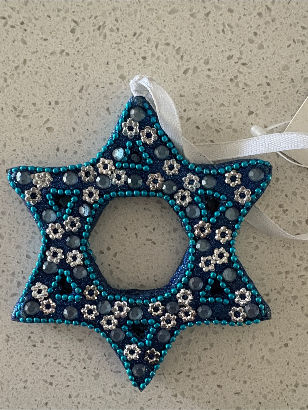 Beaded Star of David Ornament NWT